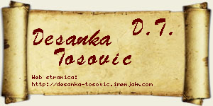 Desanka Tošović vizit kartica